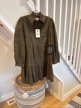 Tuckernuck Olive Green Palmerston Mini Dress